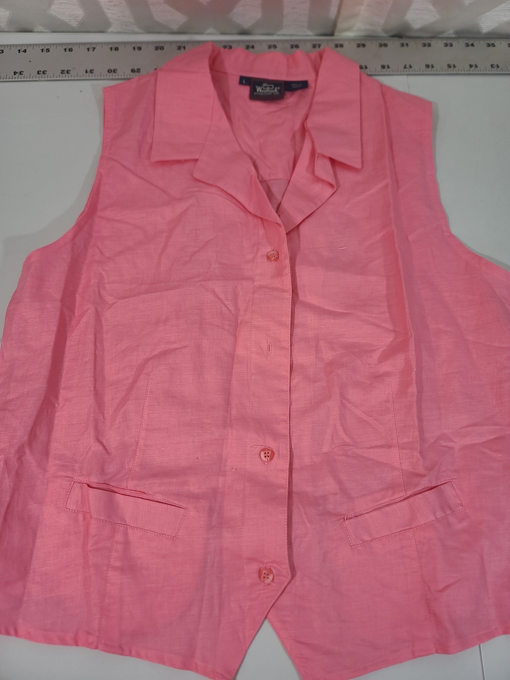 Velvet Heart Sleeveless Button-Front Pink Blouse